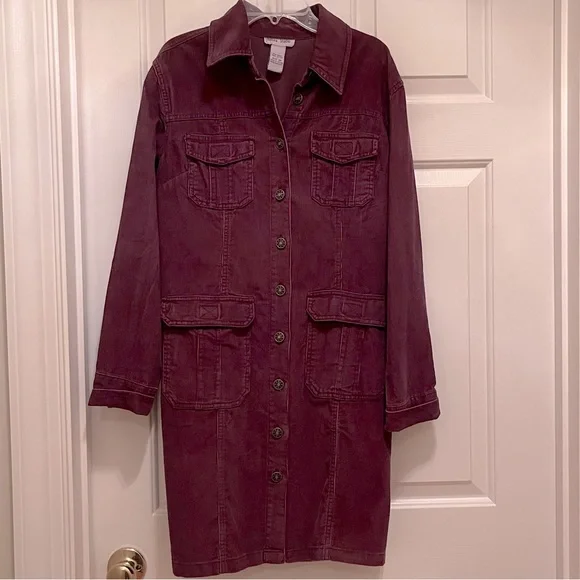 burgundy corduroy shirt dress Udaya Burgundy Lace Long Sleeve Maxi Dress main image 1